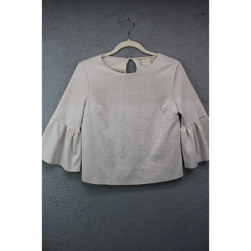 Altar'd State 3/4 Belled Sleeve Faux Suede Top-Size Small-Lined-Boho-Hippie